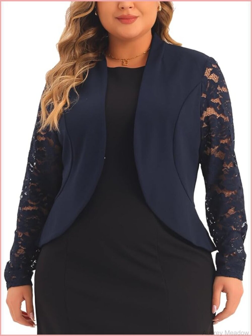 Plus Size Blazer Cardigan Open Front Cropped Shrug Bolero Jacket